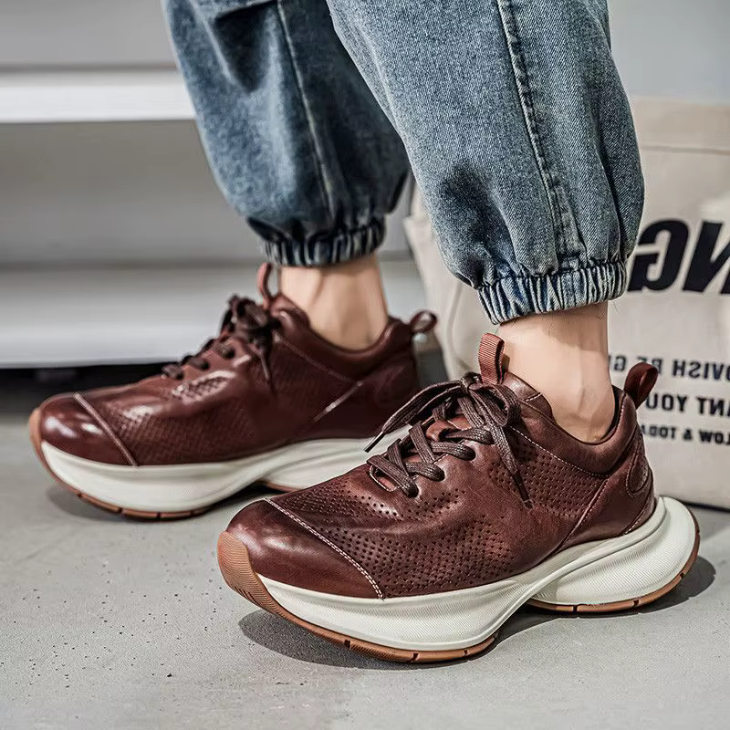 Chaussures en cuir décontractées pour hommes de style britannique