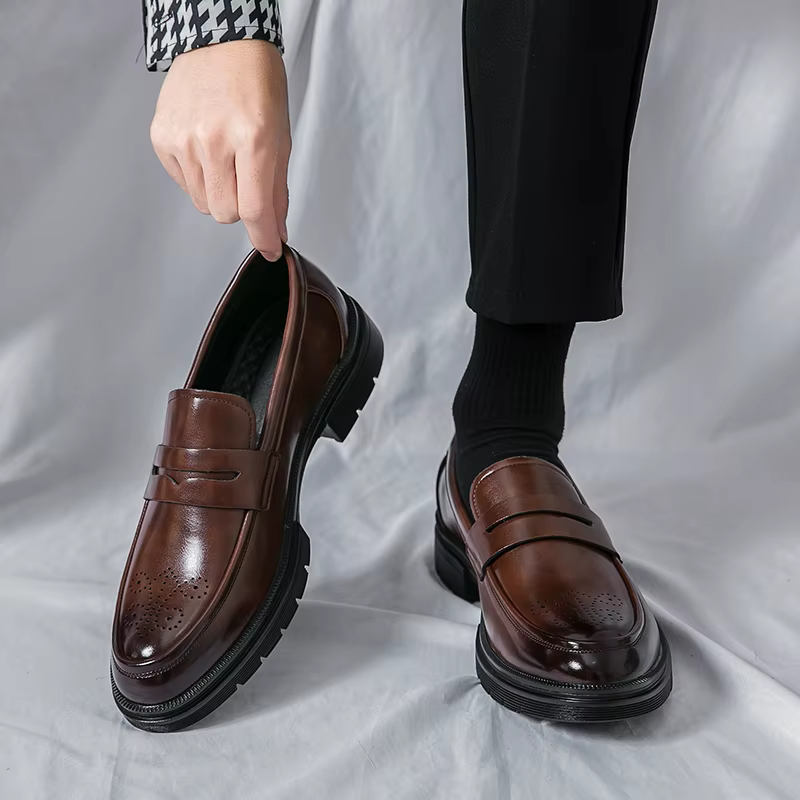 Chaussures à semelles hautes décontractées pour hommes