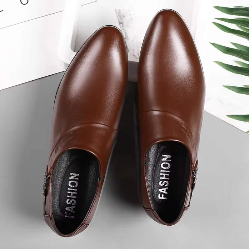 Chaussures sociales décontractées en cuir pour hommes
