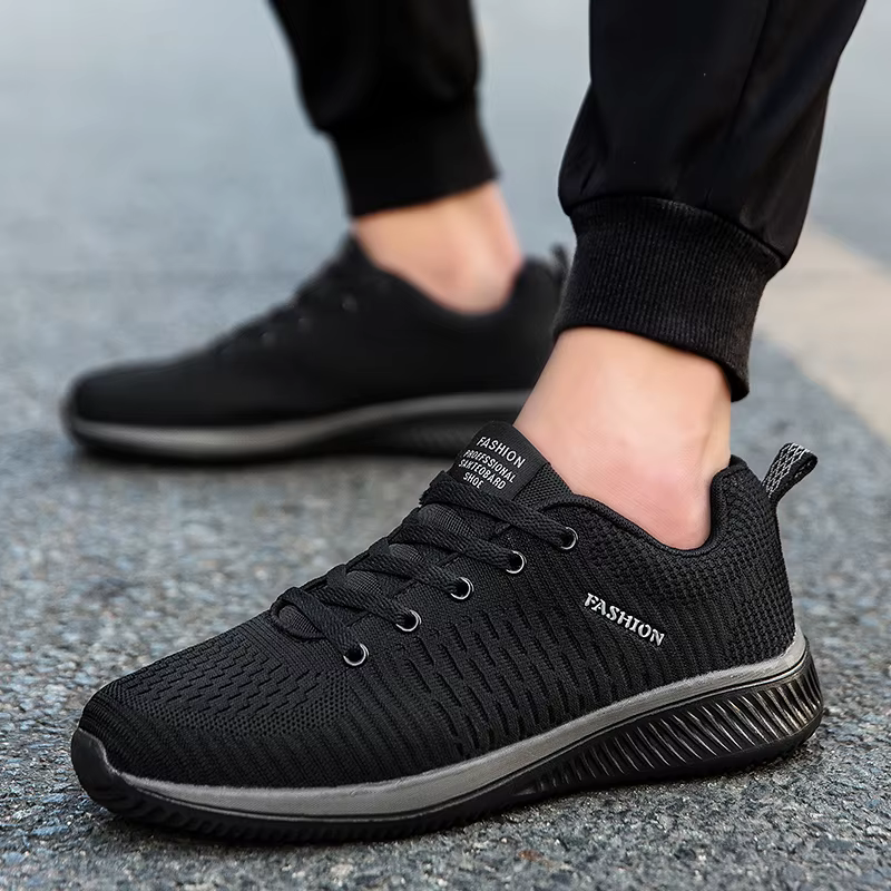 Hommes course marche tricot chaussures mode décontracté