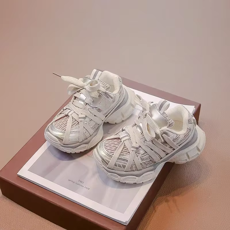 Baskets de basket-ball respirantes et décontractées pour enfants