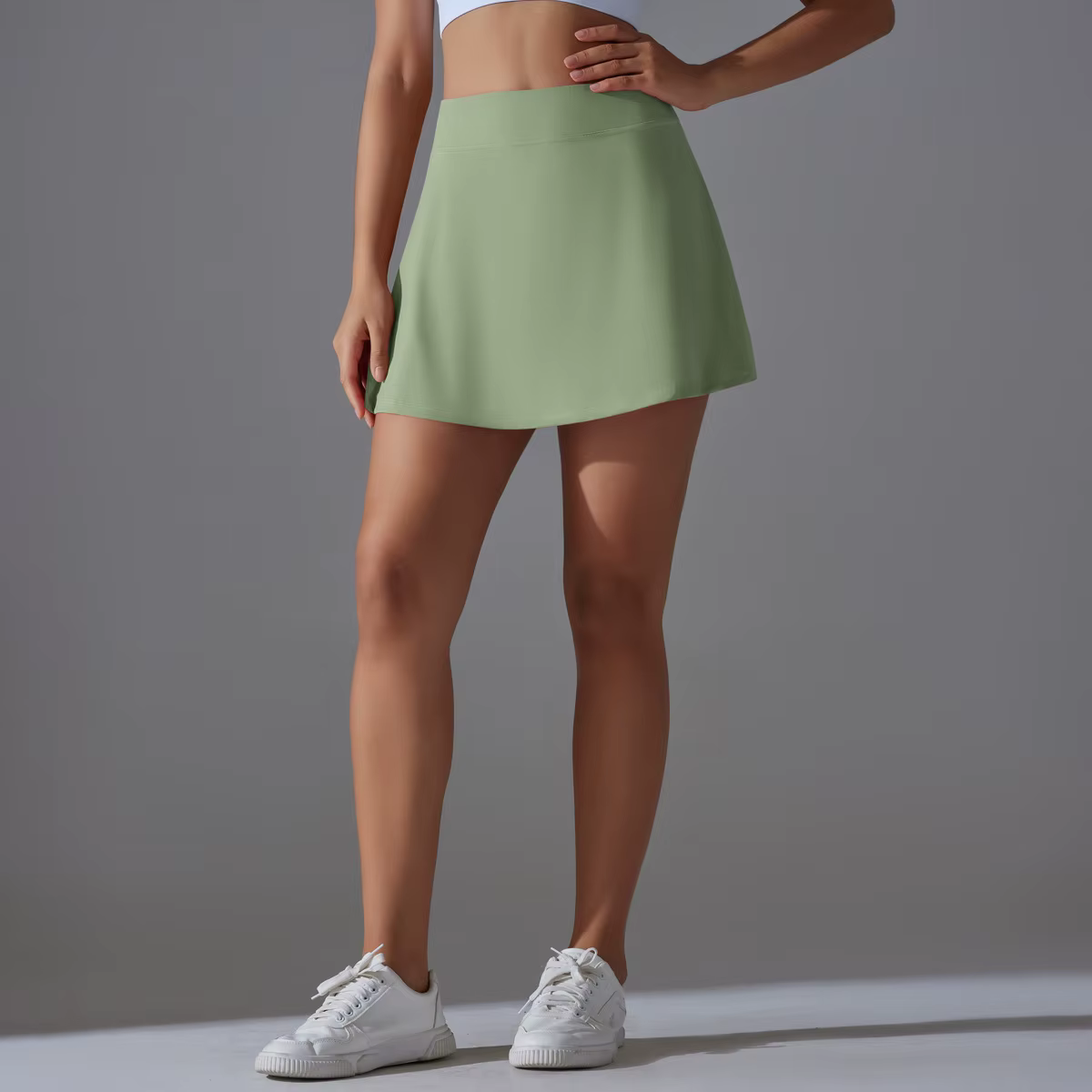 Jupe de Tennis pour femmes, jupe de Sport à volants avec short, faux deux pièces, vêtements de Fitness, taille haute, respirante, danse, Yoga
