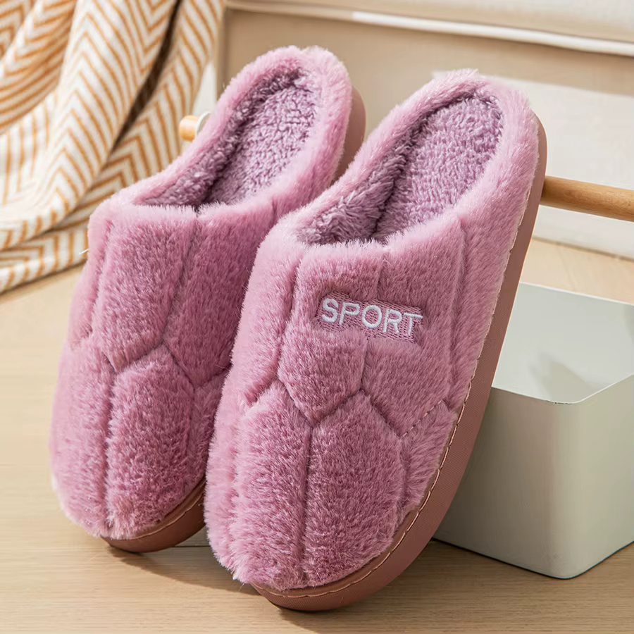 Pantoufles en coton pour femmes en automne et en hiver