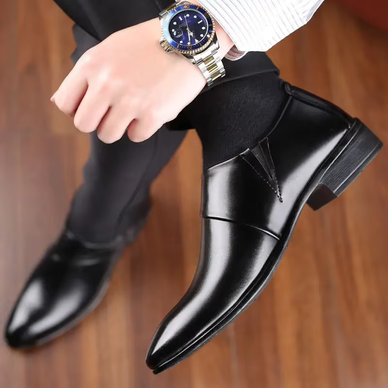 Chaussures sociales décontractées en cuir pour hommes