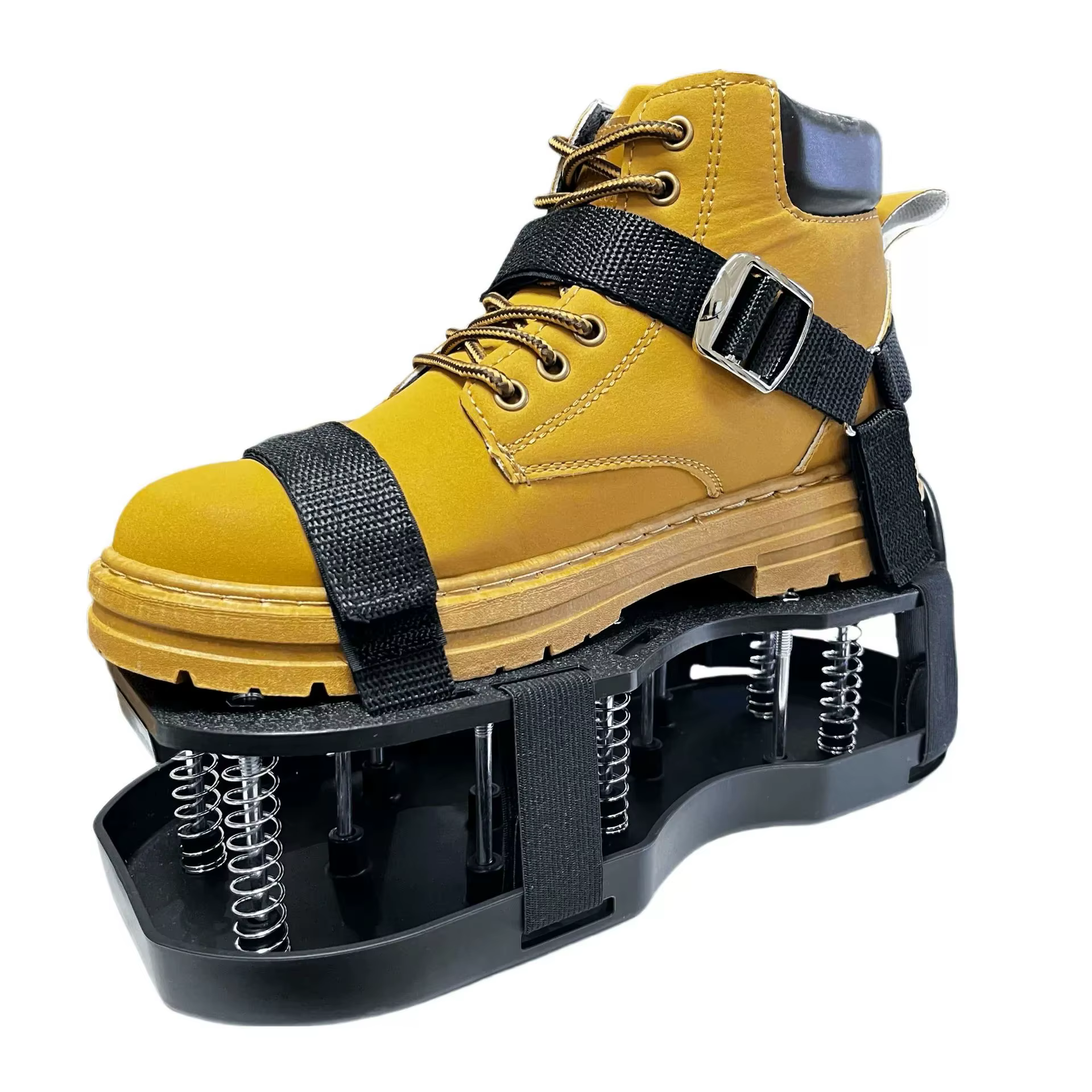 1 paire de chaussures aérateur de pelouse noires