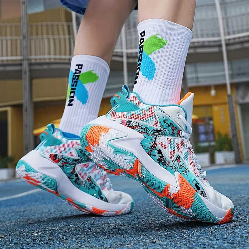 Nouveauté chaussures de basket-ball légères pour hommes respirant Confortable