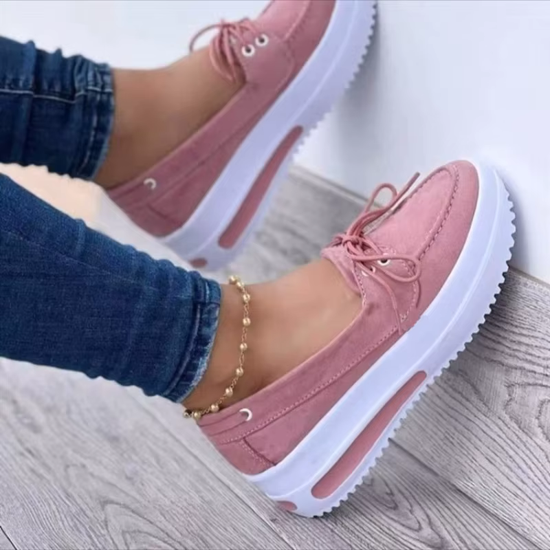 Baskets compensées à plateforme pour femme