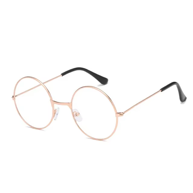 Harried lunettes Cosplay accessoires Anime potiers cadre rond en métal plat rétro Art lunettes adulte garçon vêtements accessoires cadeaux