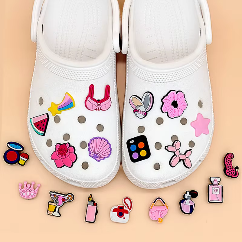 1/25 pièces Breloques roses pour chaussures