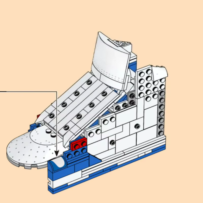 Ensemble de blocs de construction de chaussures de sport de basketball