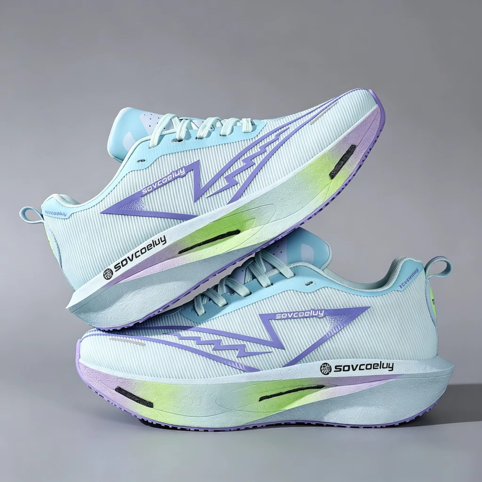 Chaussures de course pour hommes avec technologie de plaque en carbone et semelles antidérapantes en TPR, chaussures d'entraînement professionnelles pour marathon, adaptées aux entraînements de fitnes