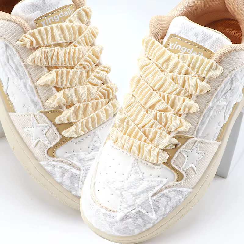 Lacets de champignon en dentelle de Style Girly mignons pour baskets