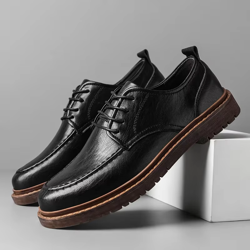 Automne nouveaux hommes en cuir décontraï chaussures richelieu luxueux