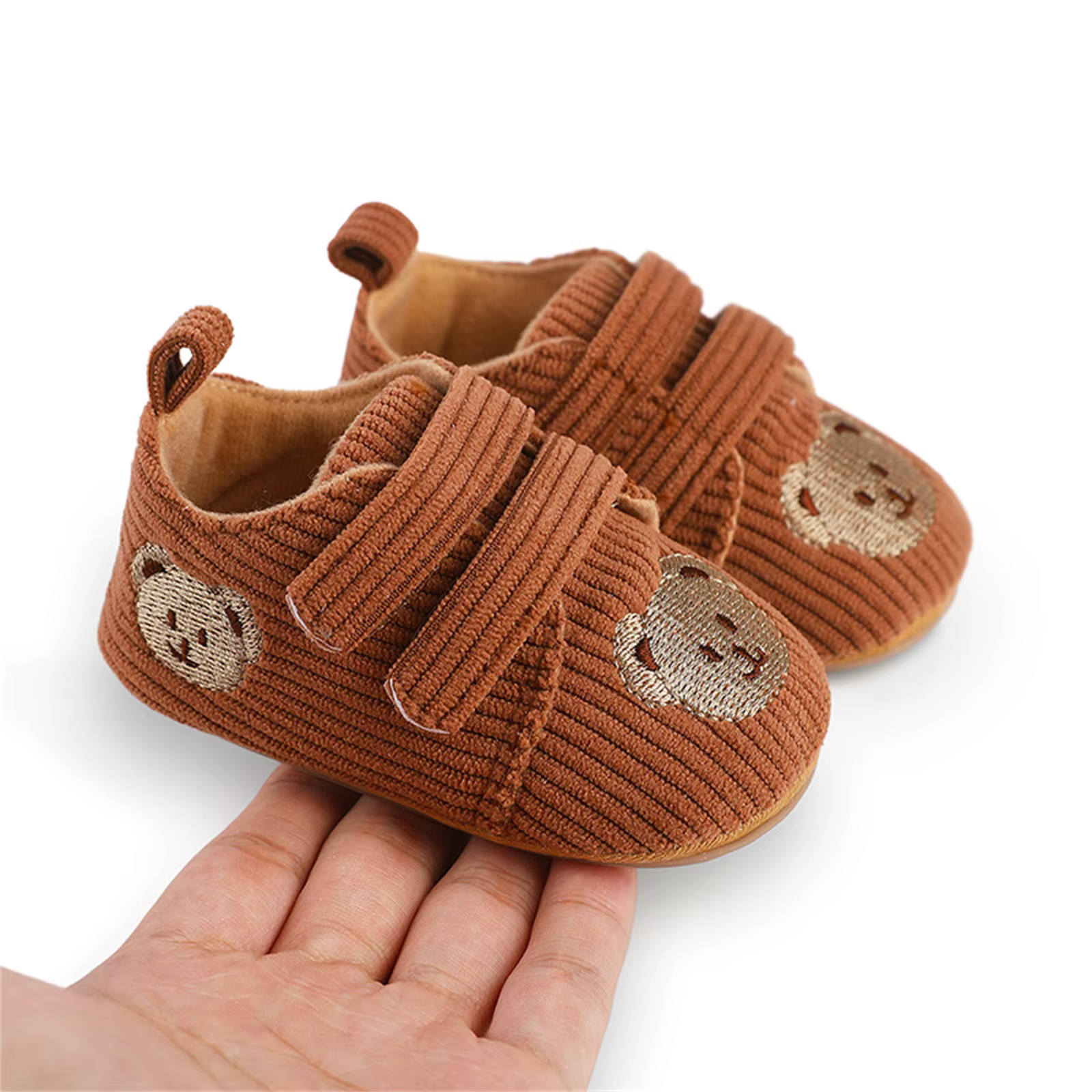 Nouveau-né bébé filles garçons espadrilles décontractées printemps automne anti-dérapant PVC semelle ours broderie premiers marcheurs chaussures pour infantile enfant en bas âge