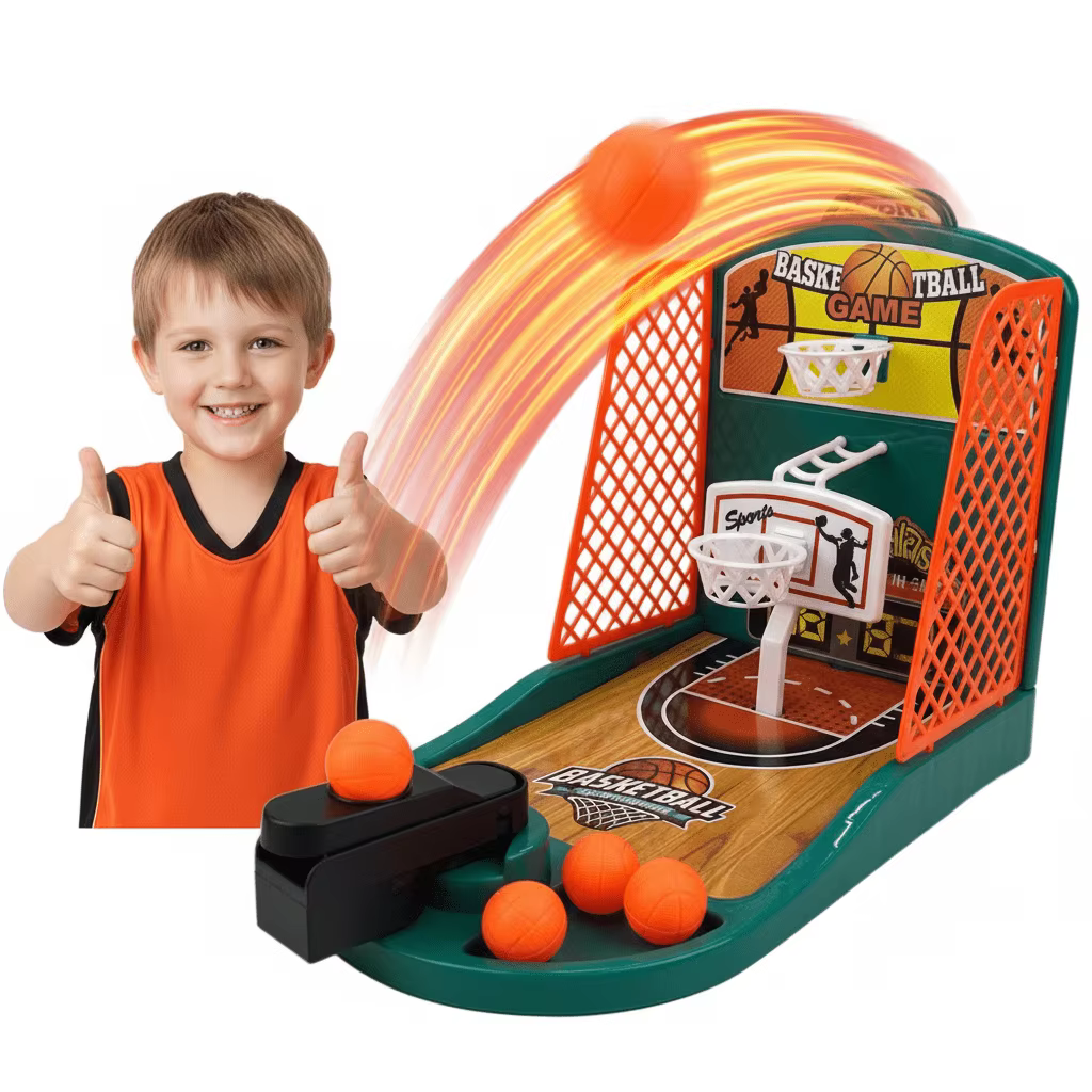 Jeu de tir au basketball de table pour enfants, jeu de société de tir au doigt, jouet interactif parent-enfant - Cadeau de Noël ﻿