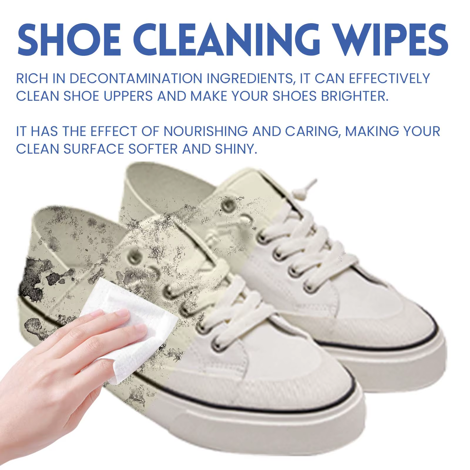 Lingettes Nettoyantes Multi-usages pour Chaussures – Sans Rinçage