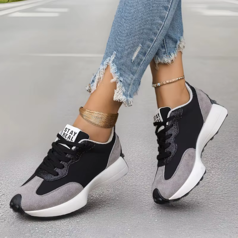 Femmes baskets chaussures de marche décontractées femme automne mode à lacets