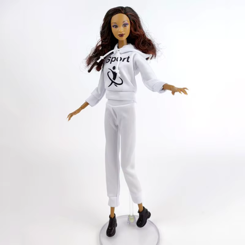 Ensemble de vêtements de sport décontractés pour poupée Barbie, tenues, sweat à capuche, manteau, pantalon, baskets, chaussures, jouets, accessoires, 1/6