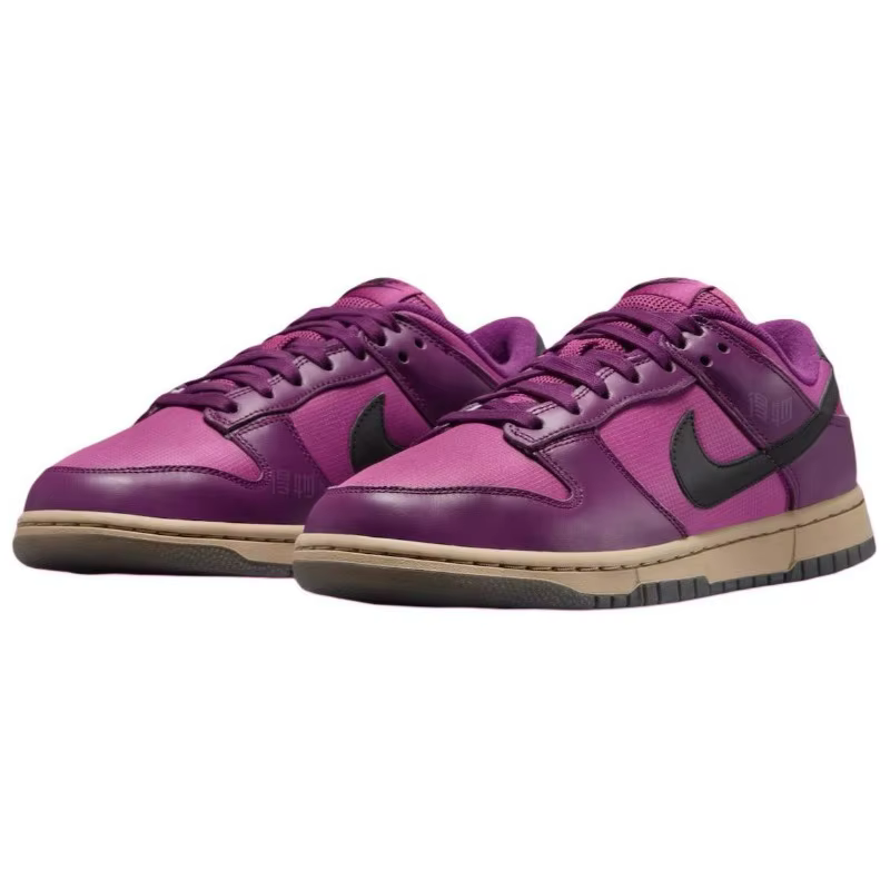 Chaussures de skate antidérapantes à semelle fine Nike Dunk Low roses pour femmes FZ2552-500