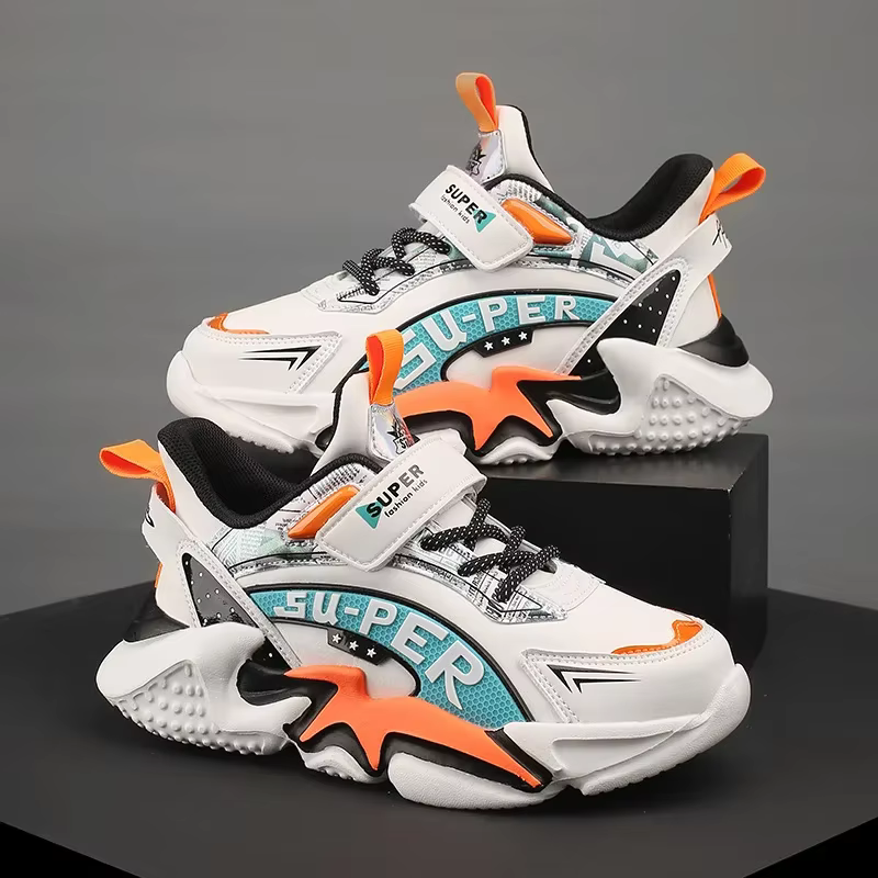 Sport enfants baskets en cuir quatre saisons garçons chaussures décontractées antidérapant