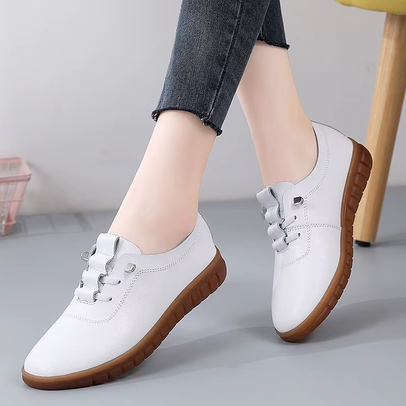 Chaussures de sport blanches confortables et non fatiguées pour femmes