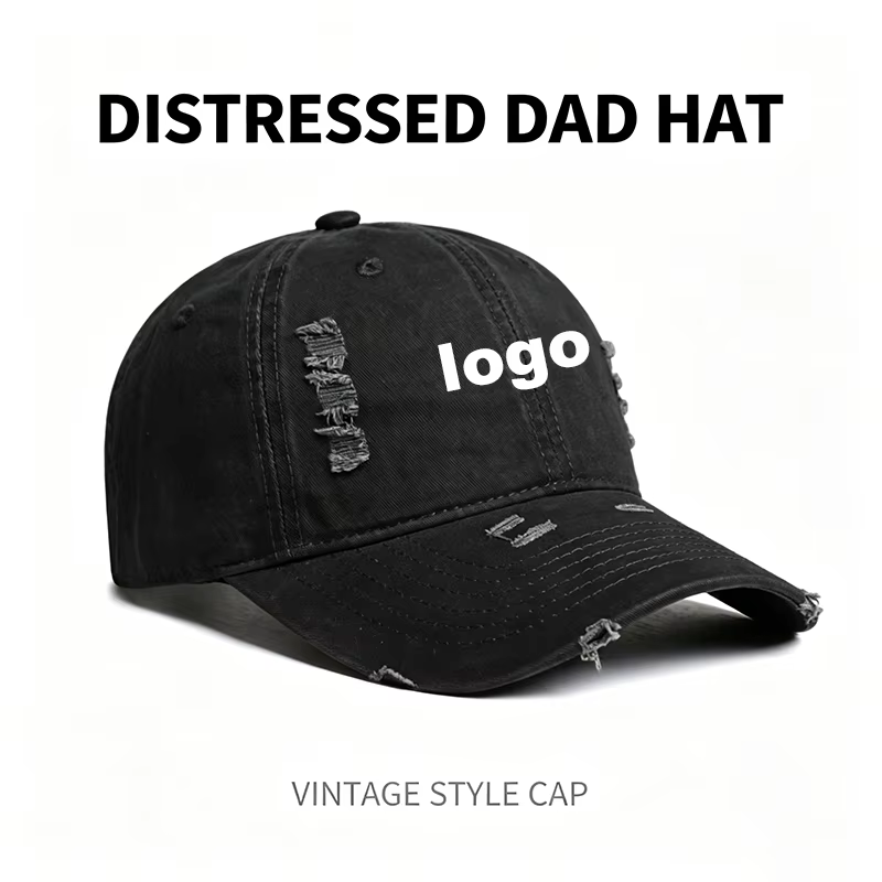 Casquette de baseball vintage délavée avec logo personnalisé