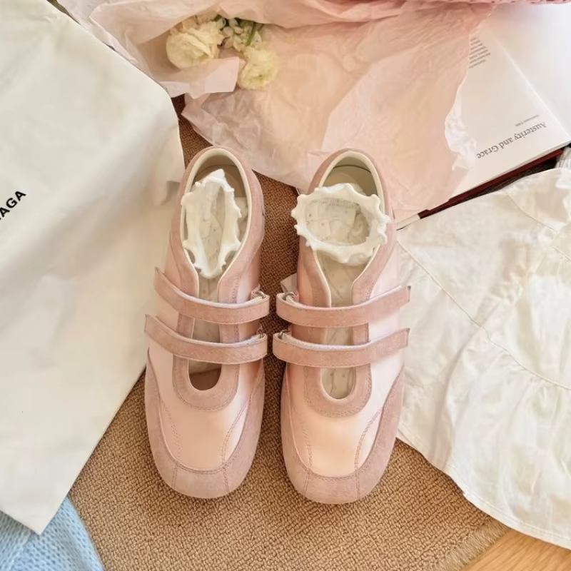Nouvelles baskets Mary Jane en daim pour femme 2026
