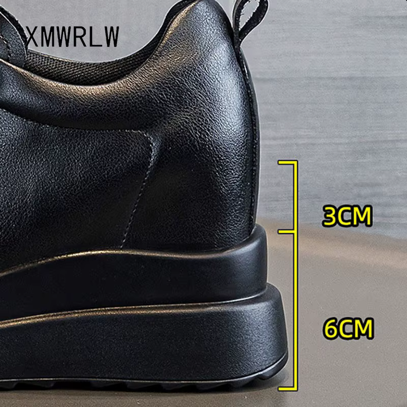 XMWRLW femmes automne hiver chaussures en cuir véritable talon caché