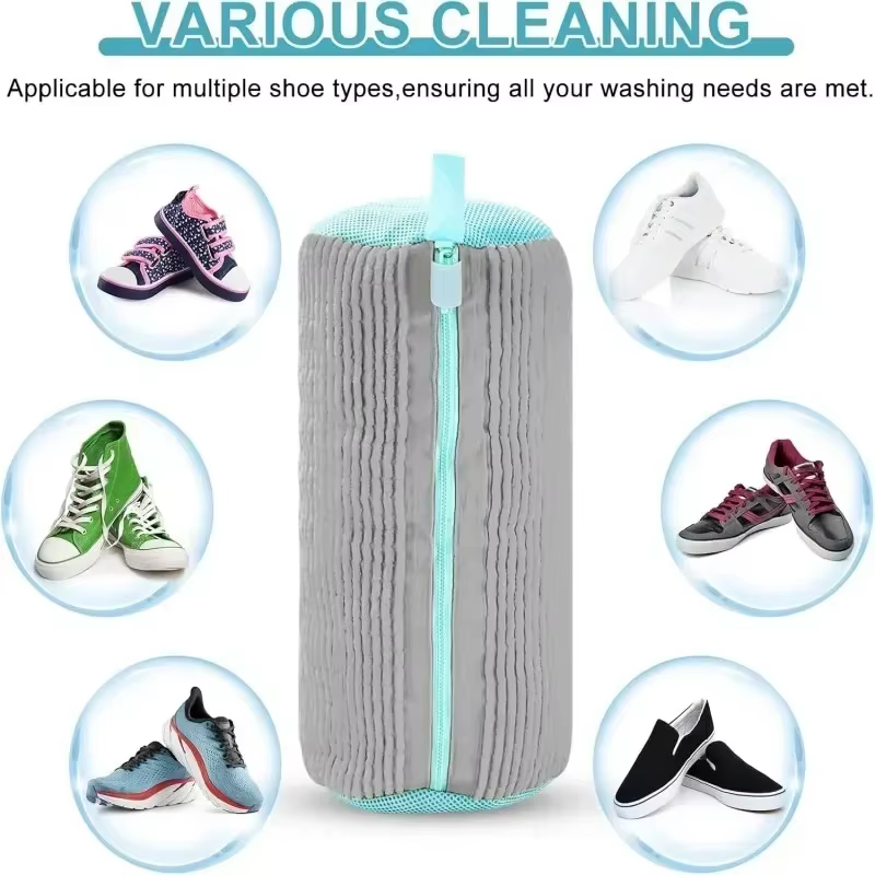 Sac de lavage et de séchage de chaussures lavable en Machine avec fibre douce – Protecteur de linge en polyester durable