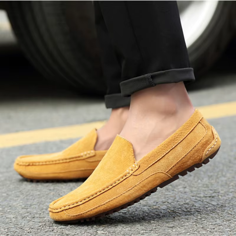 Mocassins en cuir suédé pour hommes