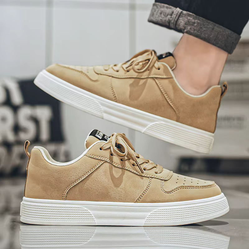 Baskets basses vertes pour hommes