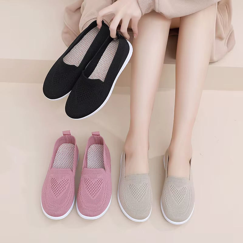 ​ Chaussures pour femmes printemps été décontracté respirant semelle épaisse plat pas cher