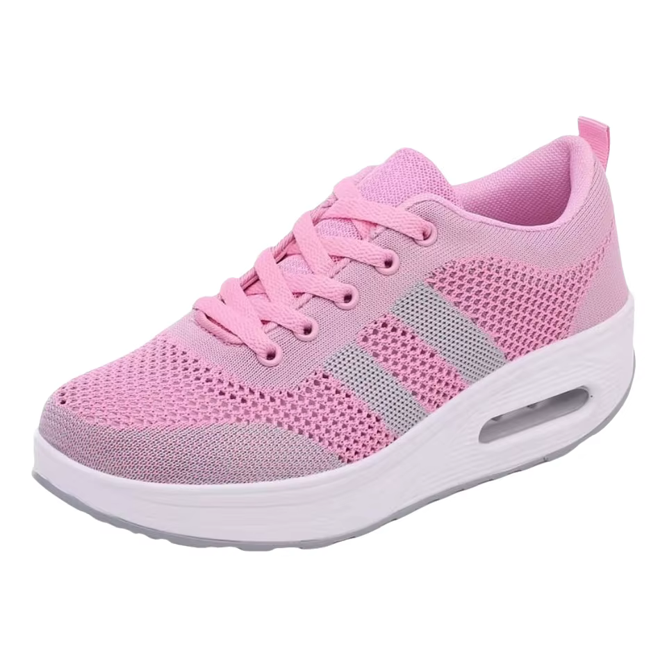 Nouvelles Chaussures Décontractées Femme 2025 – Baskets Respirantes à Semelle Compensée, Tendance et Confortables, en Maille Respirante, à Enfiler, Coupe Basse