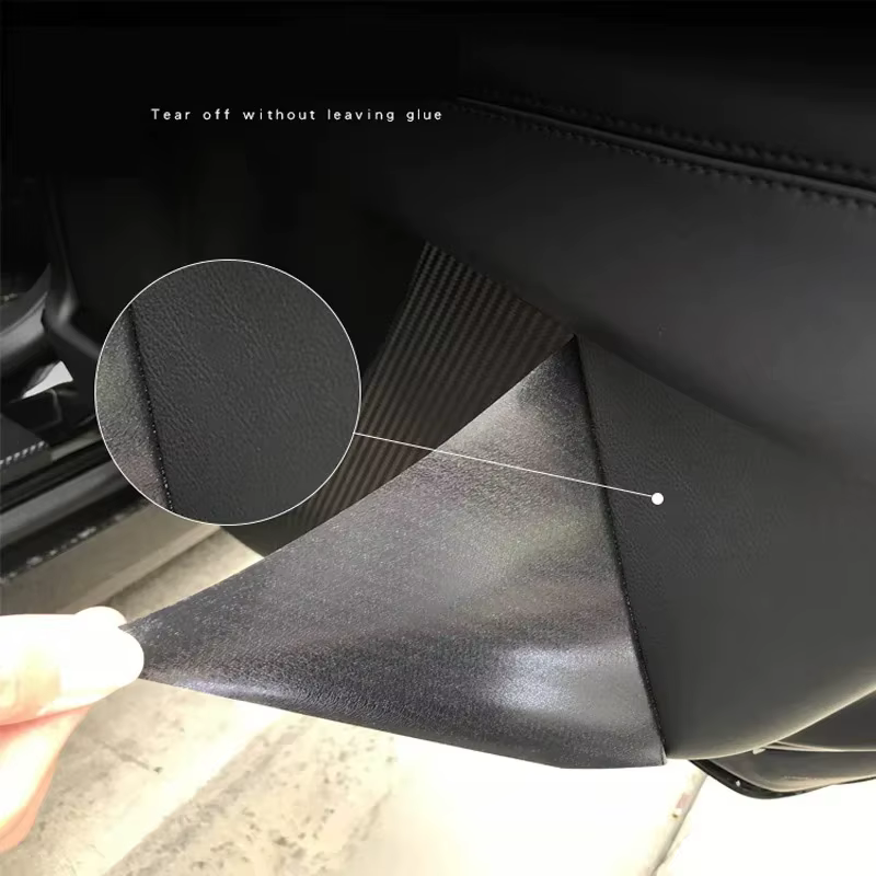 Accessoires de voiture, autocollant de protection anti-coup de pied en fibre de carbone pour l'intérieur des portes latérales, pour Cadillac ATSL, style automobile