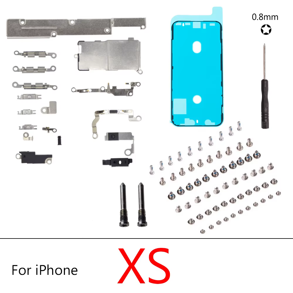 Support de petites pièces intérieures en métal pour iPhone, accessoires intérieurs pour iPhone 11, 12, 13 Pro, X, Poly, XS Max, mini, bouclier plat, 1 jeu