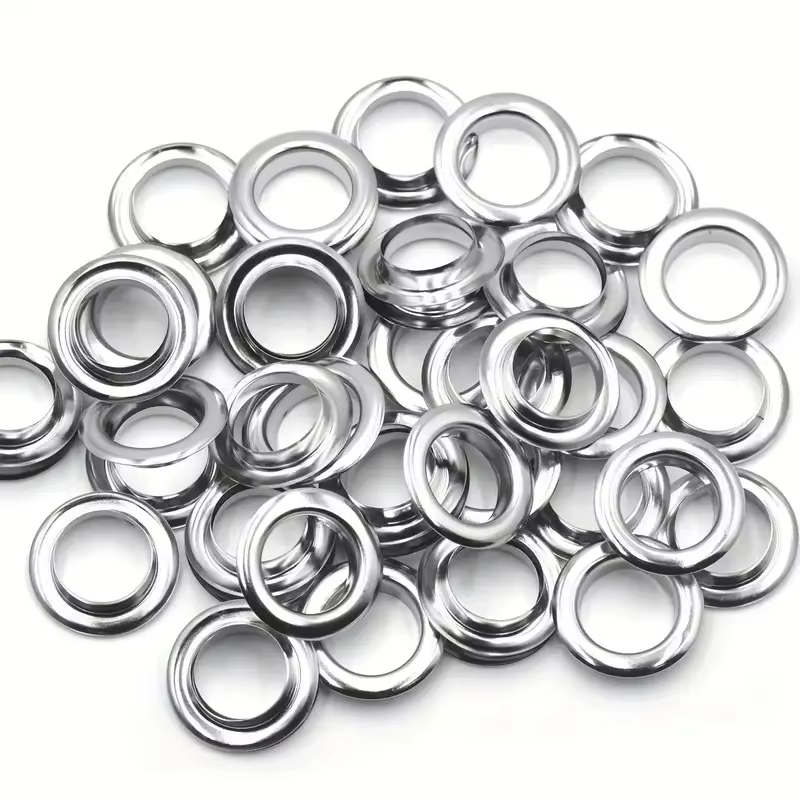 Kit de 290 œillets en acier inoxydable argenté de 6 mm