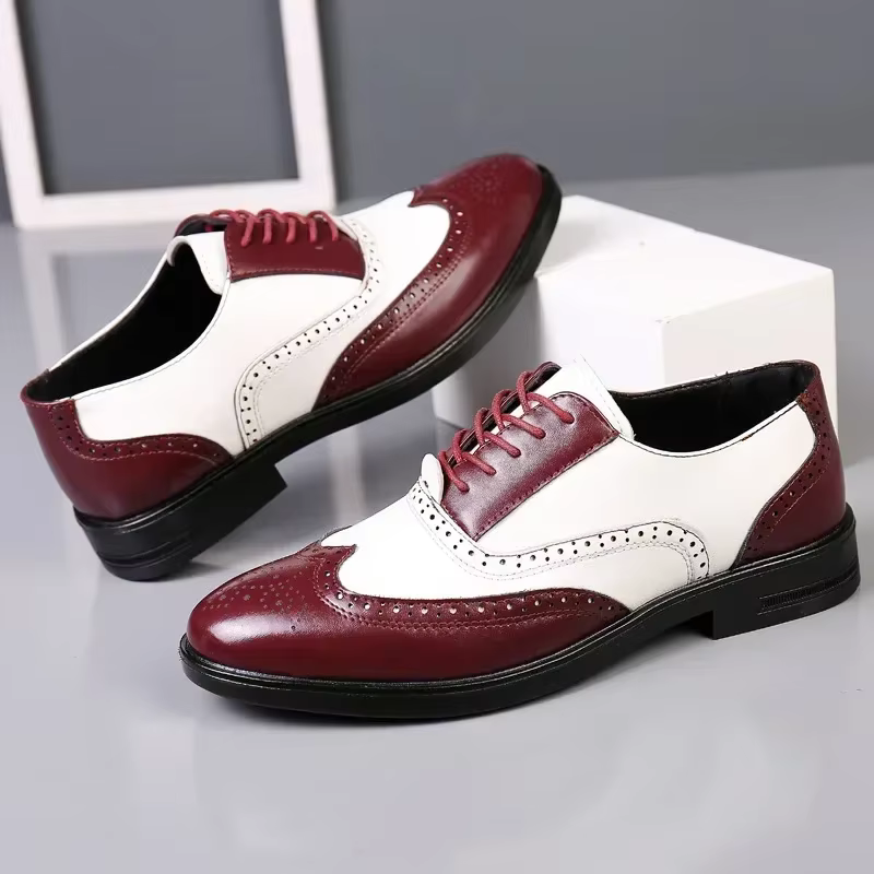 Couleurs mélangées hommes chaussures habillées rétro