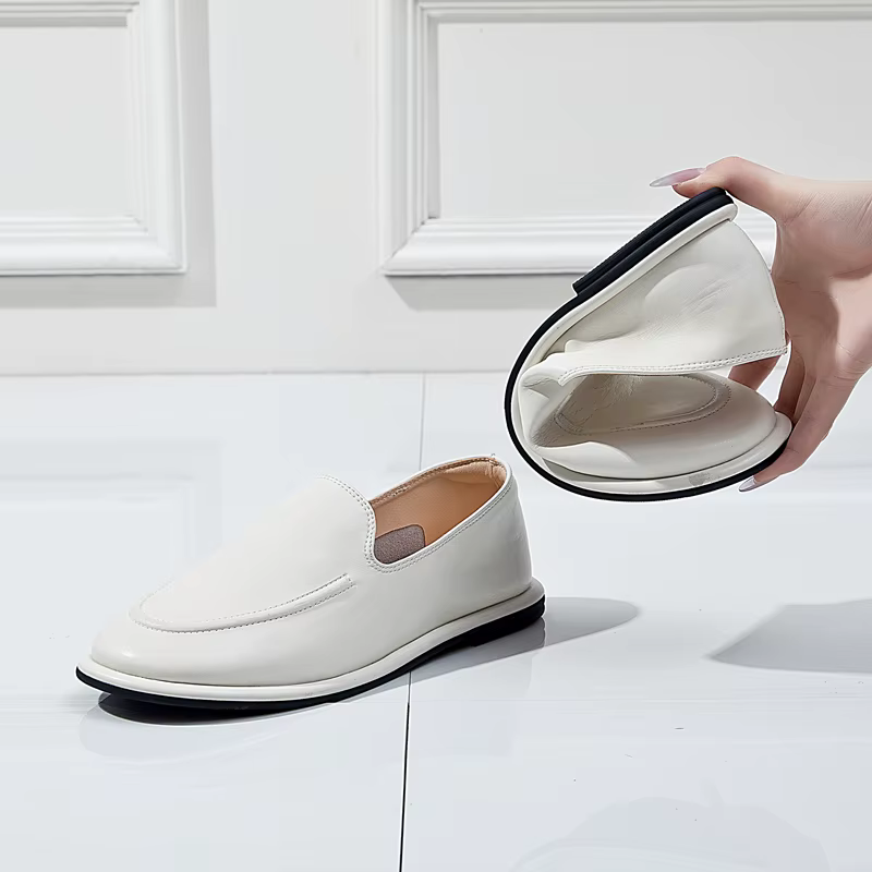 AIYUQI Mocassins Femme 2026 Nouvelle Collection Printemps Bout Rond Chaussures à Enfiler en Cuir Véritable Souples