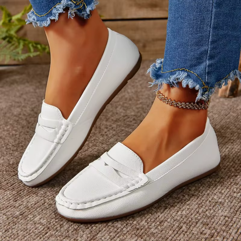 2025 nouvelles femmes chaussures plates en cuir mocassins baskets femme