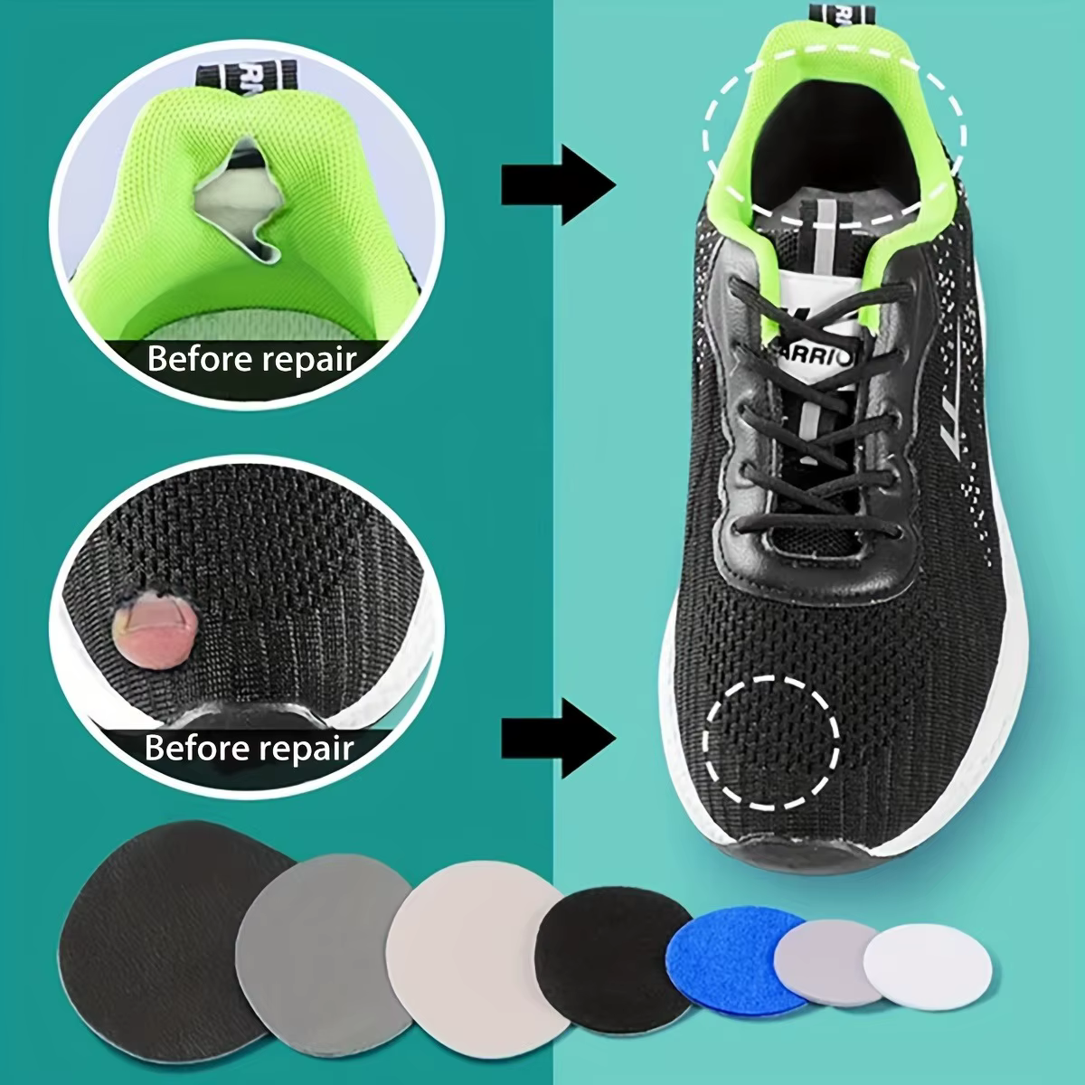 6 Pièces de Patchs Adhésifs pour Chaussures