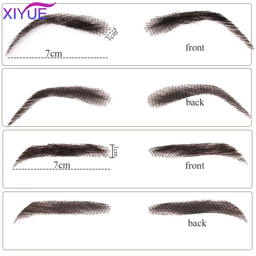 Femmes/hommes sourcils cheveux sourcils Six Style Jolie Style tissage artificiel dentelle travailleurs cheveux tressés sourcils perruques