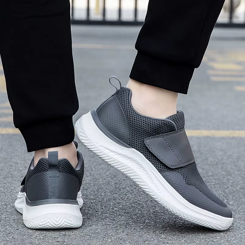 Hommes orthopédiques pieds larges gonflés marche chaussures décontractées pouce éversion réglage doux confortable