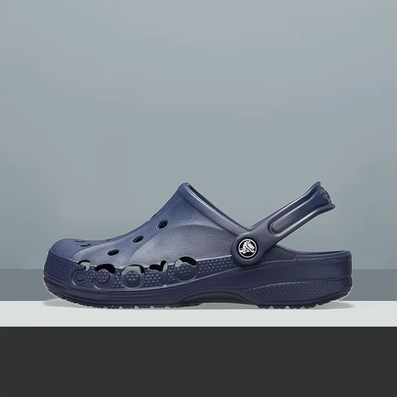 Crocs Baya Clog : Sabots de couleur unie, confortables, durables, doux, respirants et légers pour hommes et femmes - Bleu 10126-410