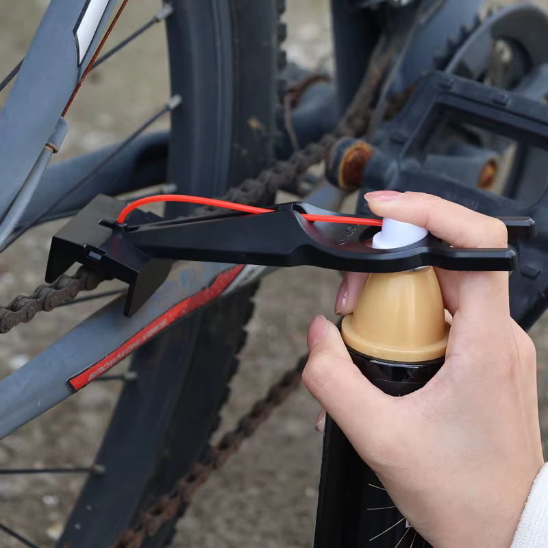 Applicateur de lubrifiant pour chaîne de Moto, nettoyeur de chaînes de Moto, outil d'entretien, huileur de chaîne de Moto, équipement de pulvérisation sans gâchis, 1/2 pièces