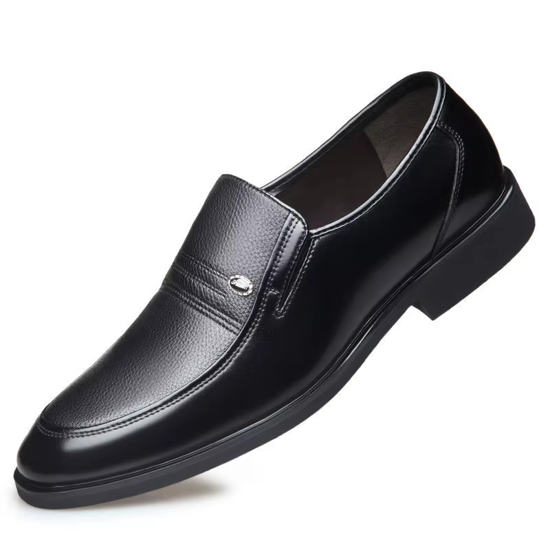 Chaussures en cuir véritable à semelle souple pour hommes