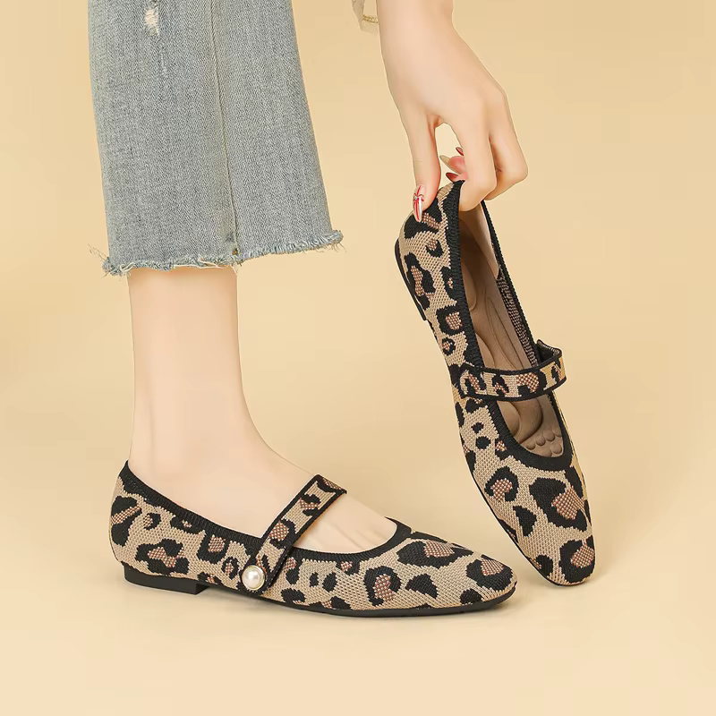 Chaussures plates tricotées pour femmes