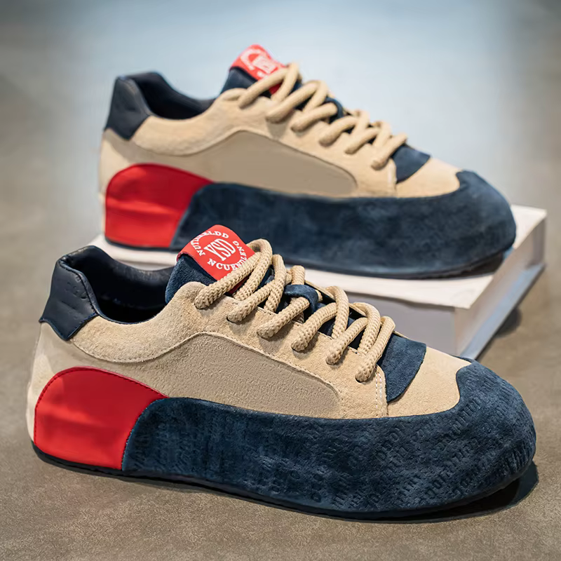 Chaussures de sport décontractées à semelles épaisses pour hommes