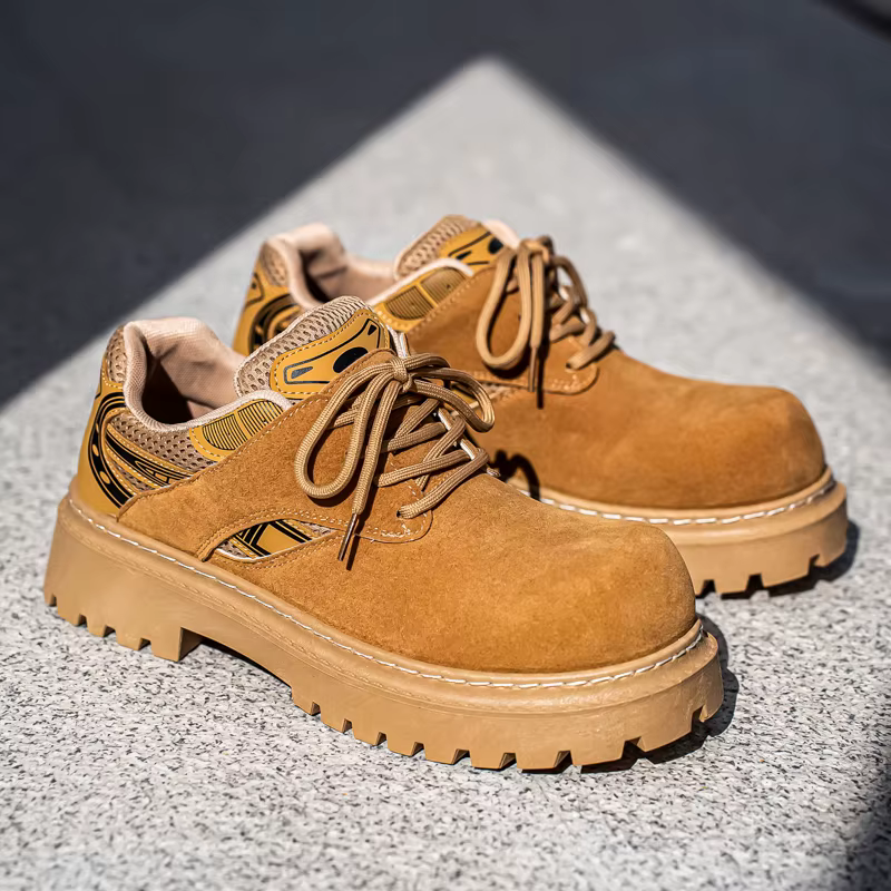 Automne hommes plate-forme chaussures en daim cuir