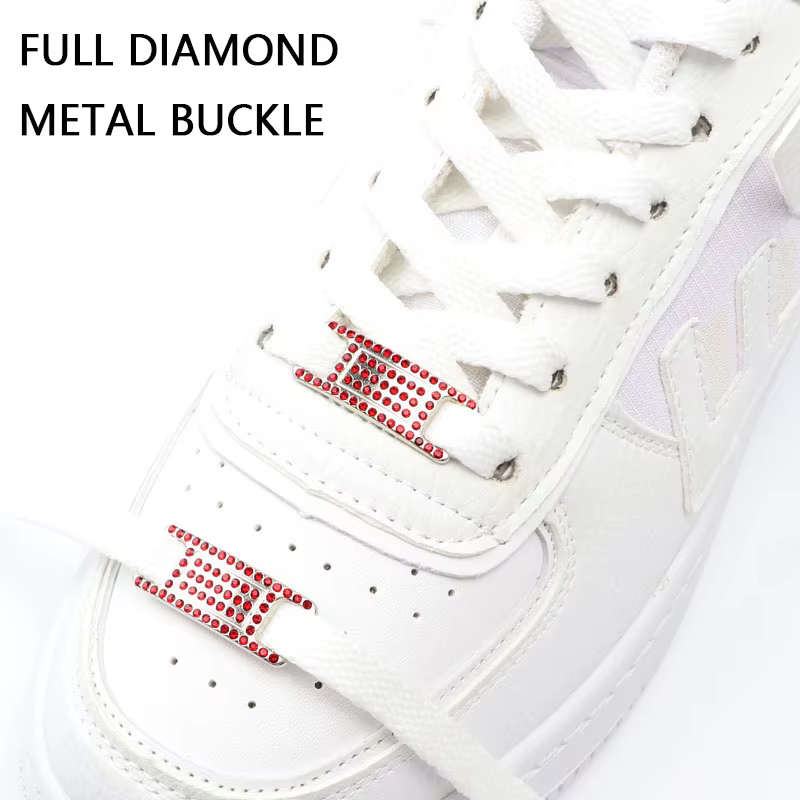2 Pcs Coloré Strass Lacets AF1 Chaussure Décoration Jeweled Sneaker