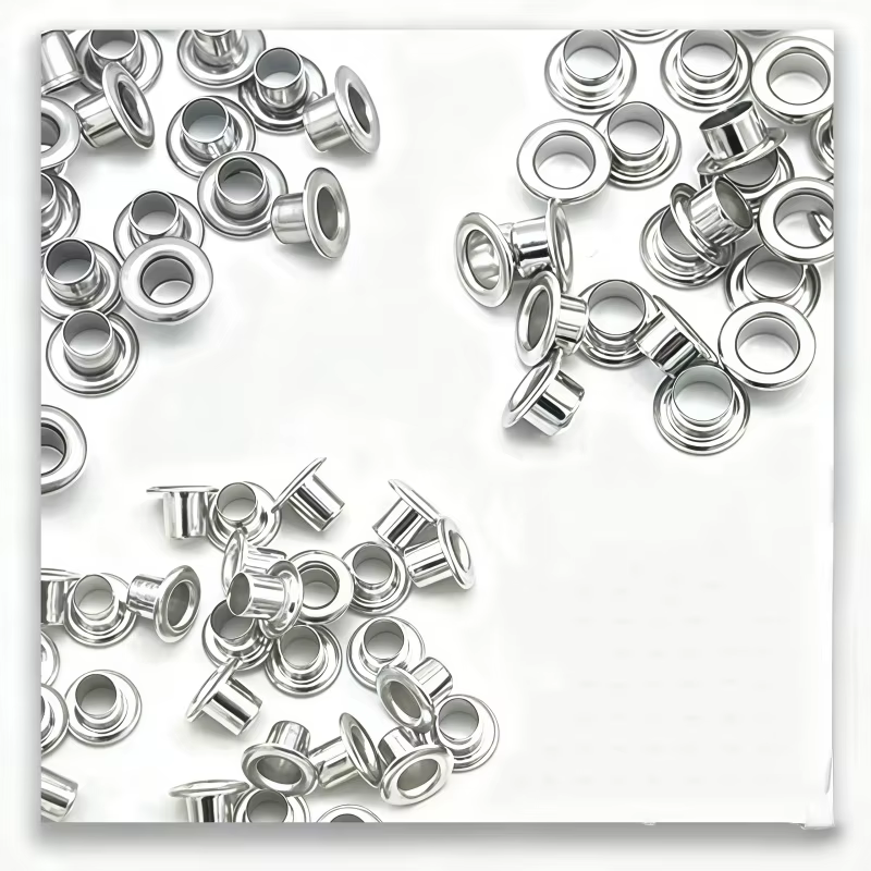 Kit de 290 œillets en acier inoxydable argenté de 6 mm